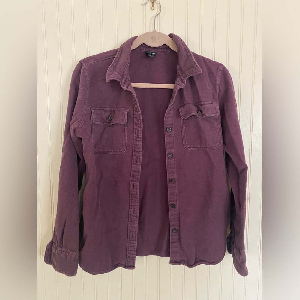 Women’s Patagonia organic cotton flannel purple